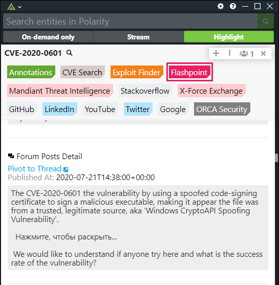 Example of Polarity's product overlaying a window on any application