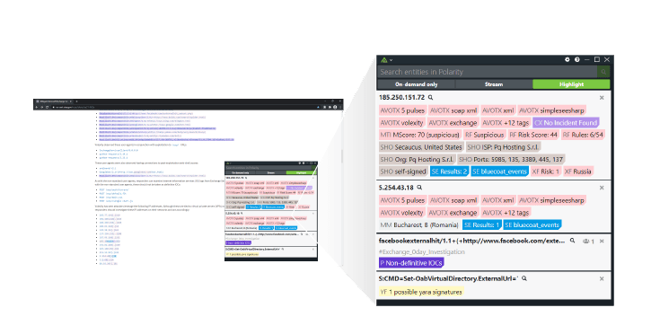 Example of Polarity's product overlaying a window on any application