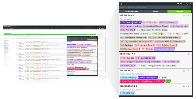 Example of Polarity's product overlaying a window on any application